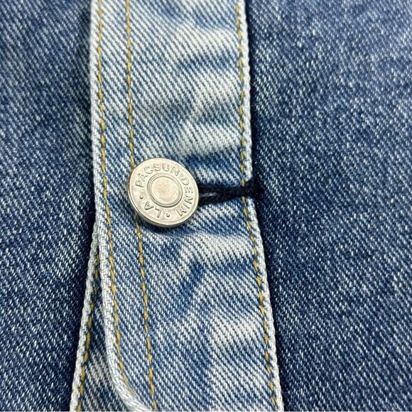 Pacsun Two Tone Patchwork Denim Skirt - Picture 3 of 5